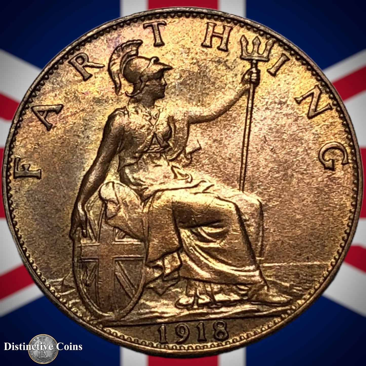 Great Britain 1918 Farthing 1/4d GB4705