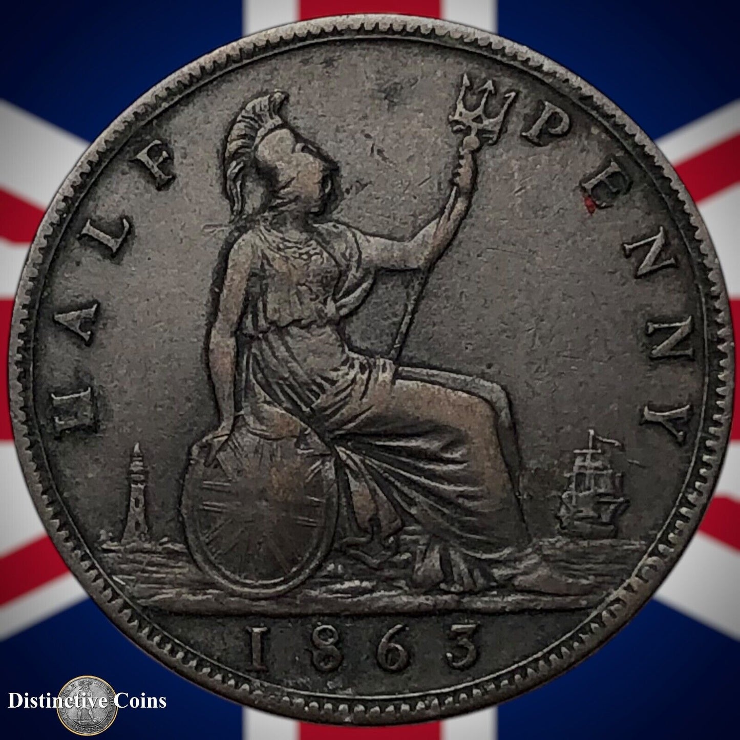 Great Britain 1863 Half Penny 1/2d GB5451