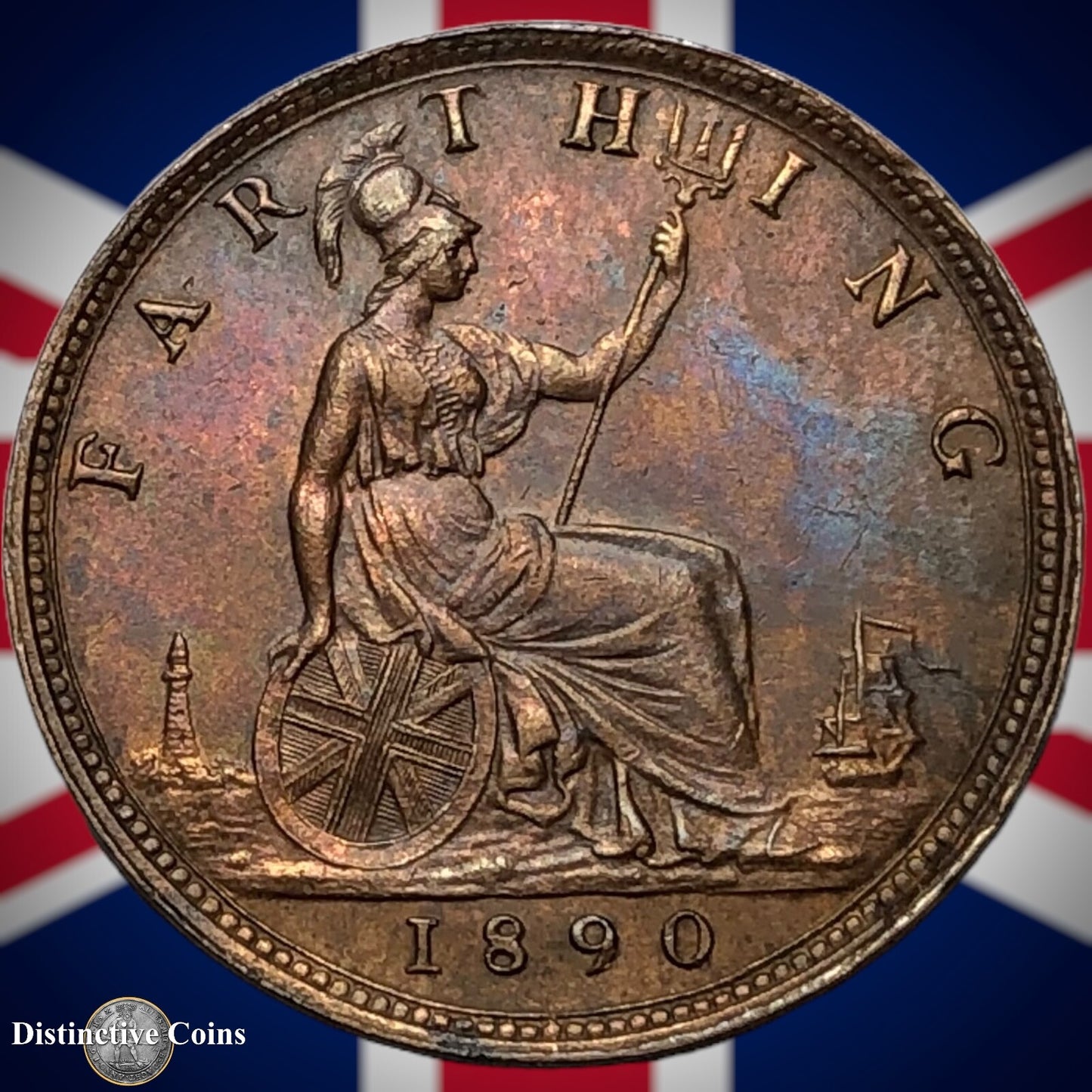 Great Britain 1890 Farthing 1/4d GB4289