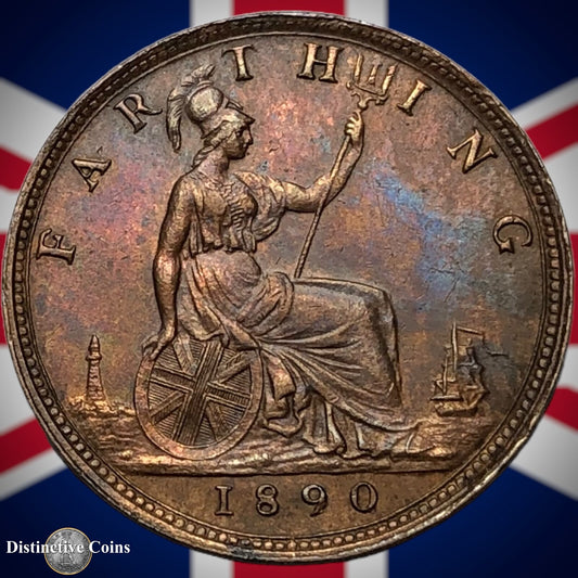 Great Britain 1890 Farthing 1/4d GB4289