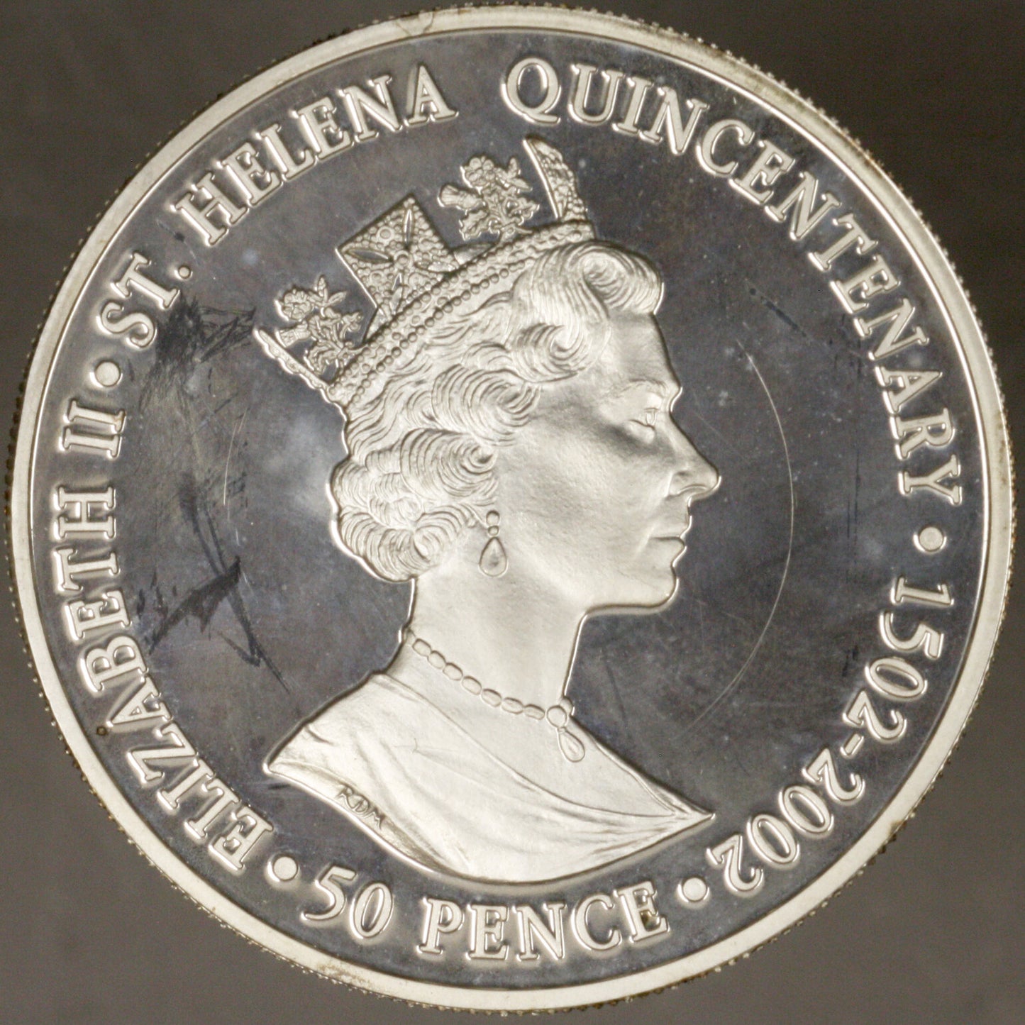 St. Helena 50 Pence 2002 Proof