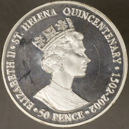 St. Helena 50 Pence 2002 Proof