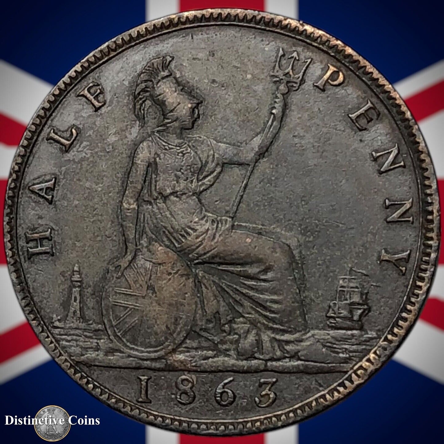 Great Britain 1863 Half Penny 1/2d GB5459