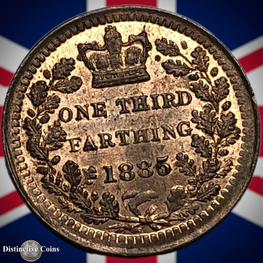 Great Britain 1885 Third Farthing 1/3 Penny GB3029