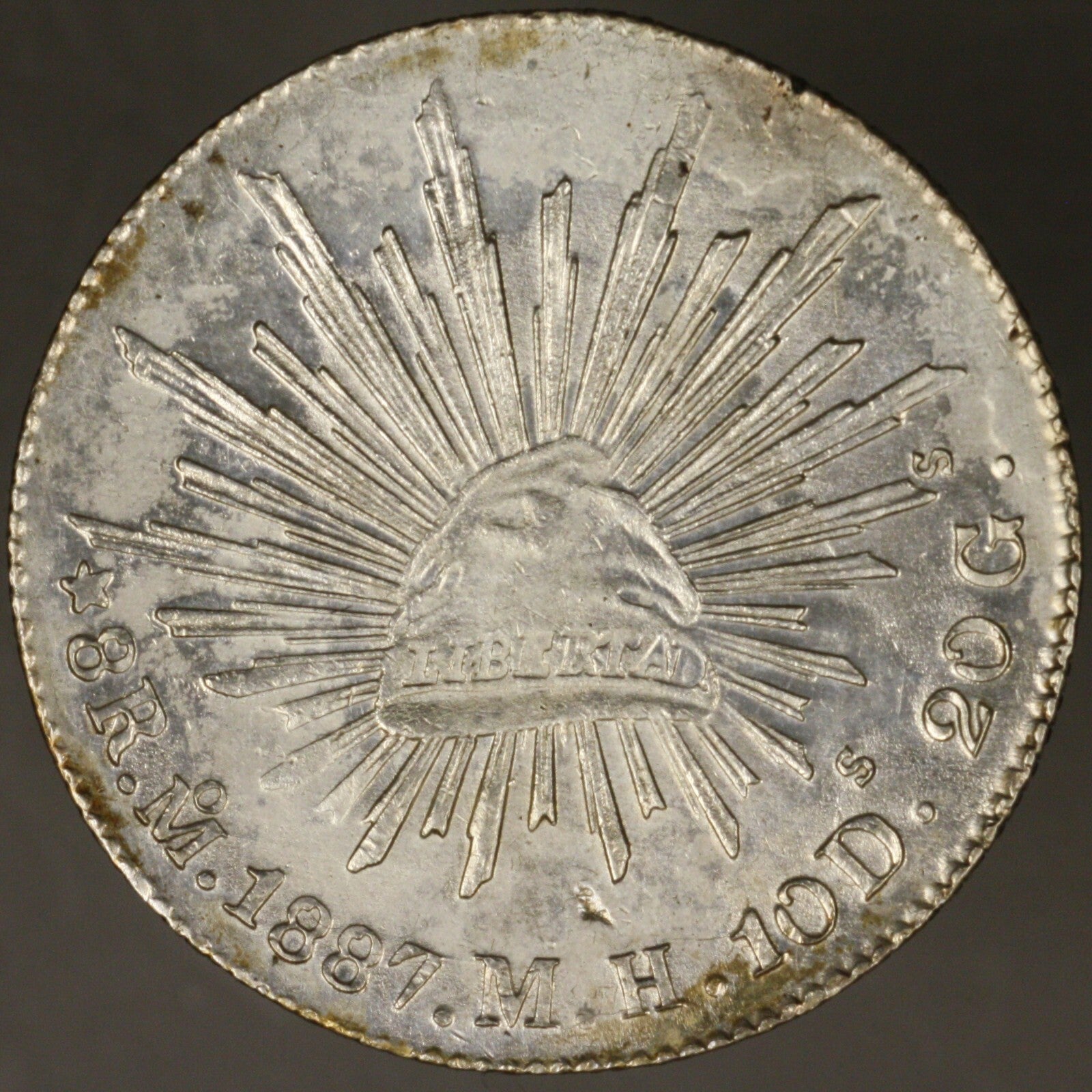 Mexico 1887 mo 8 Reales BU