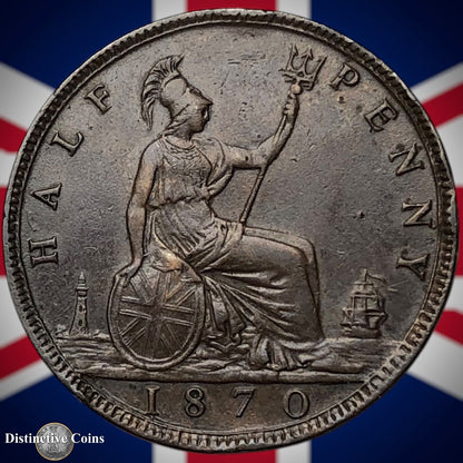 Great Britain 1870 Half Penny 1/2d GB5492