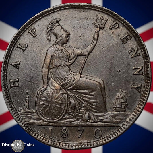 Great Britain 1870 Half Penny 1/2d GB5492