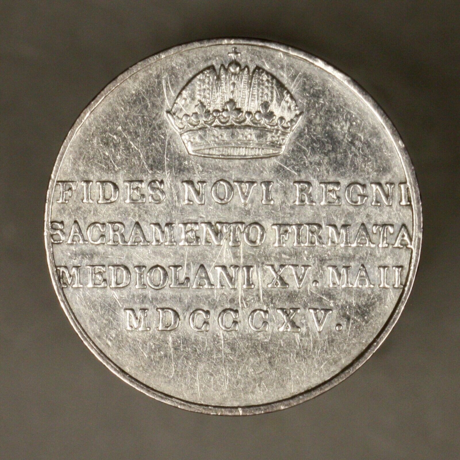 Italian State Milan 1815 Medal Francis I XF Cleaned/ Polished 