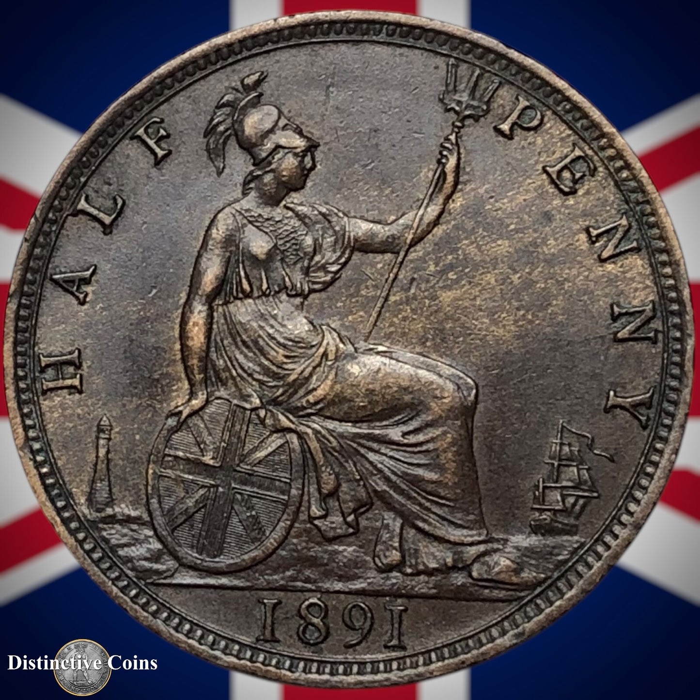 Great Britain 1891 Half Penny 1/2d GB5691