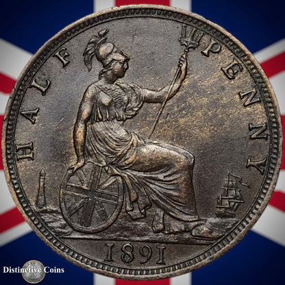 Great Britain 1891 Half Penny 1/2d GB5691