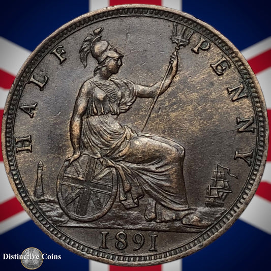 Great Britain 1891 Half Penny 1/2d GB5691