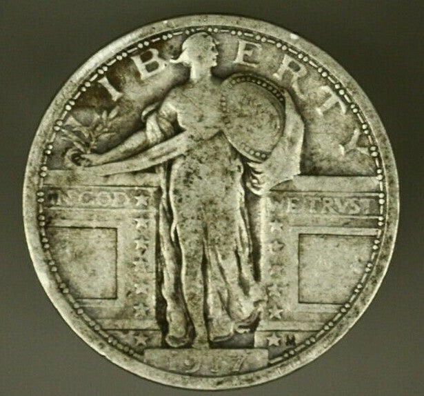 Standing Liberty Quarter Dollar 1917-P Type 1   A1616