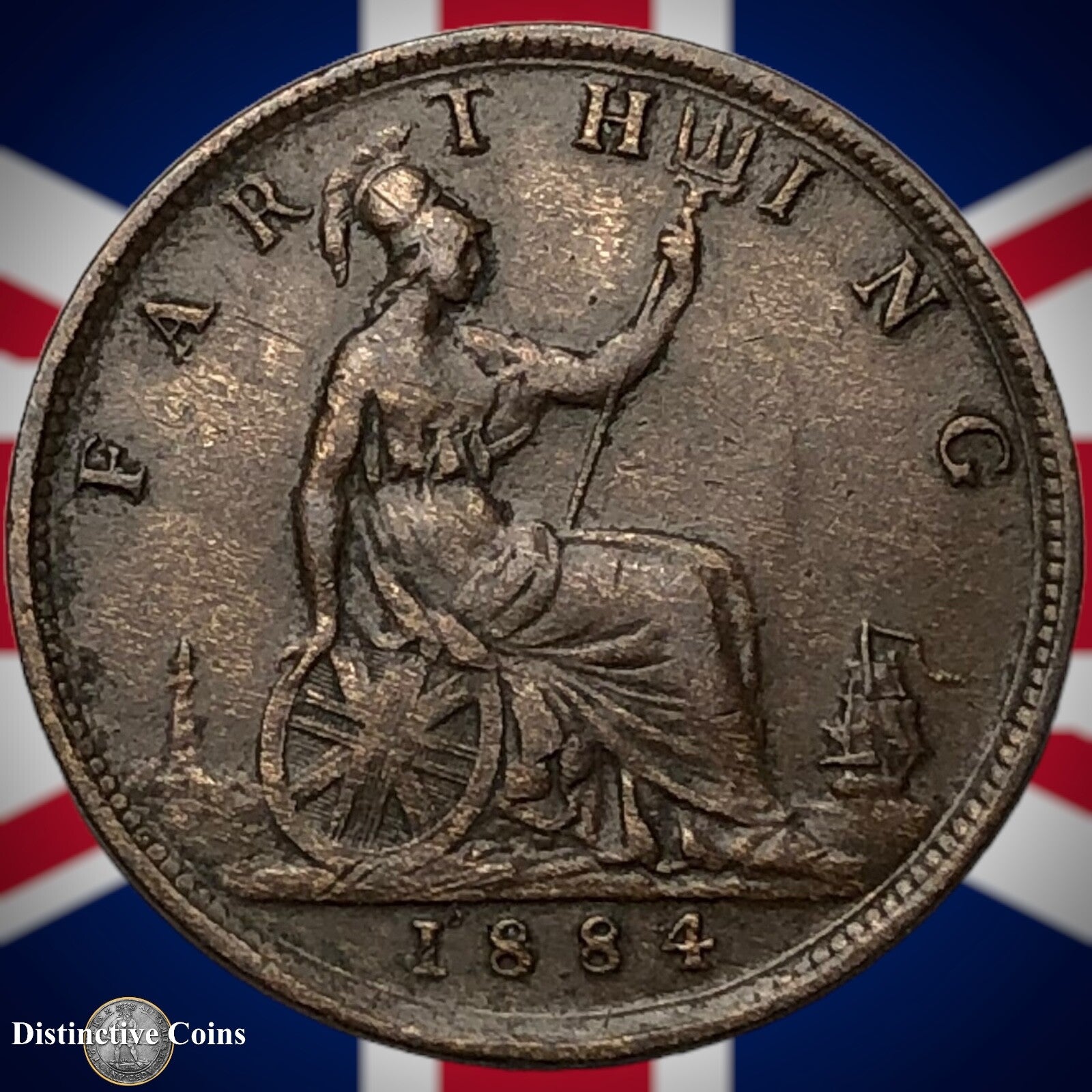 Great Britain 1884 Farthing 1/4d GB4074