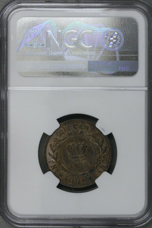 Canada 1890 Newfoundland 1 Cent NGC MS 62 BN   S328