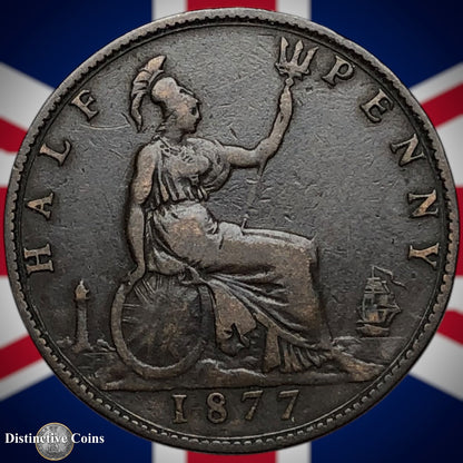 Great Britain 1877 Half Penny 1/2d GB5535