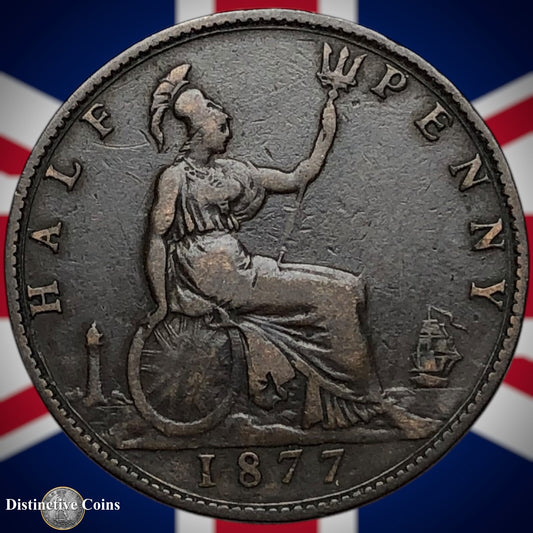 Great Britain 1877 Half Penny 1/2d GB5535