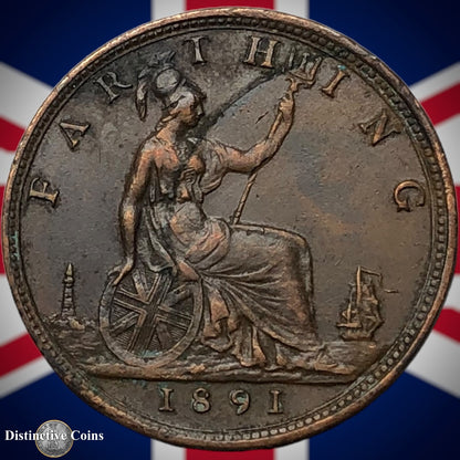 Great Britain 1891 Farthing 1/4d GB4303