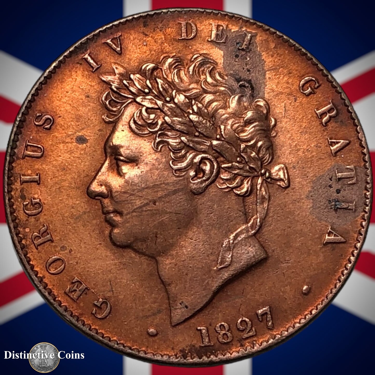 Great Britain 1827 Half Penny 1/2d GB5215