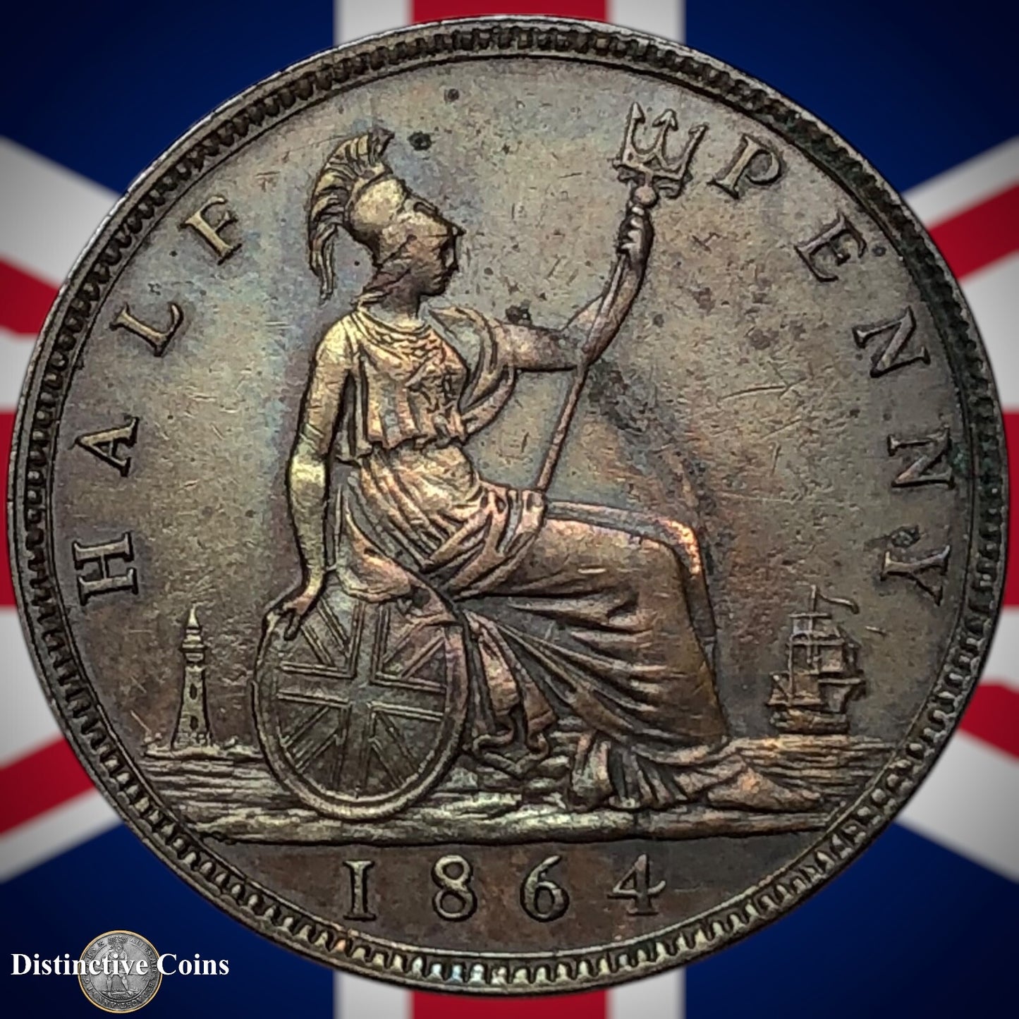 Great Britain 1864 Half Penny 1/2d GB5470