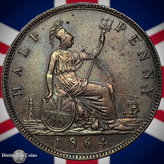 Great Britain 1864 Half Penny 1/2d GB5470