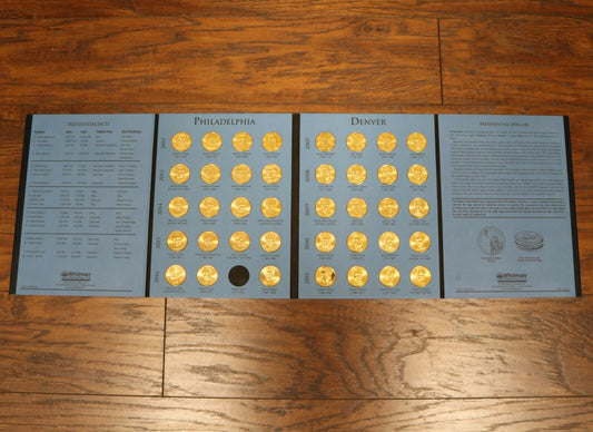 US Set of Presidential Dollars 78 Coins P & D Mint 2007-2016 in Folder  B274