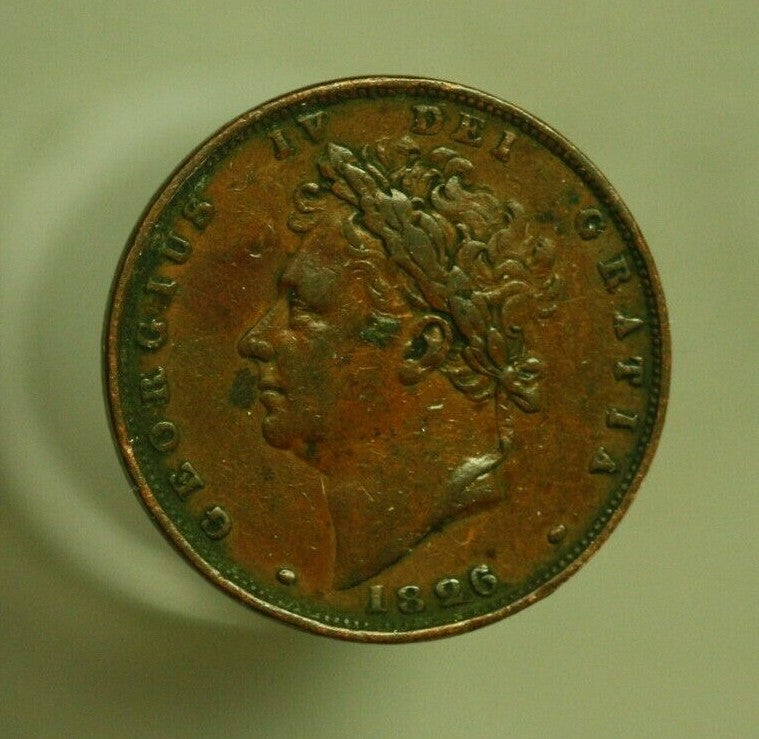 Great Britain 1826 Farthing  XF Cat=$110  A269