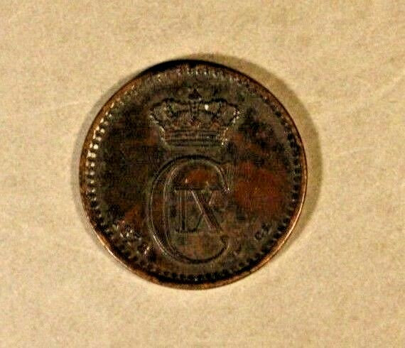 1878 Denmark 1 Ore High Grade Nice   