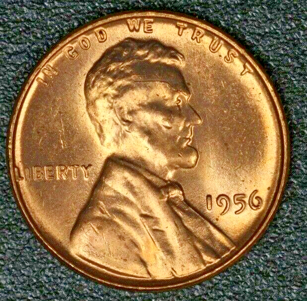 US 1956 P Lincoln Wheat Penny CH Red BU  A2804