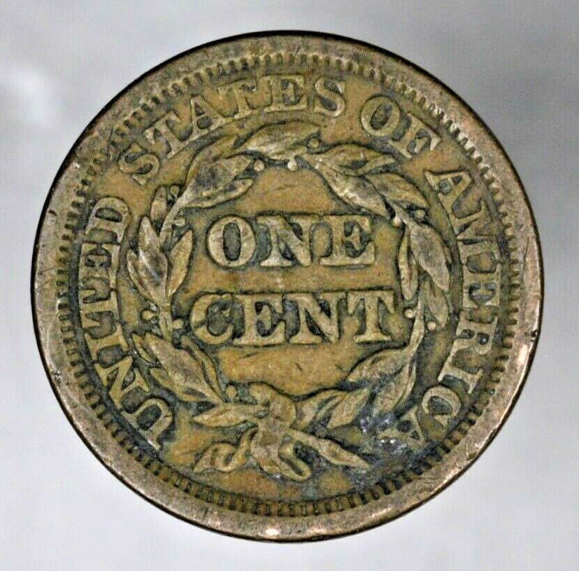 US 1844 Braided Hair Large Cent  A3145