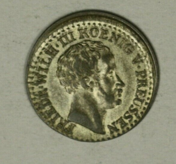 Germany Prussia Silver Groschen 1837-A  AU  Off Center   A2076