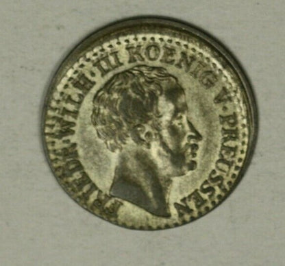 Germany Prussia Silver Groschen 1837-A  AU  Off Center   A2076