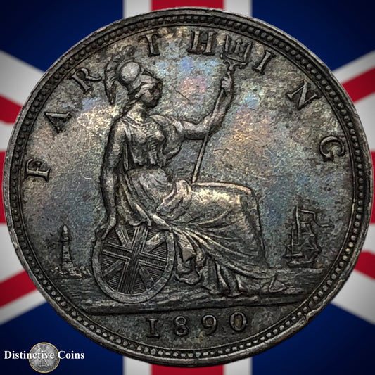 Great Britain 1890 Farthing 1/4d GB4273