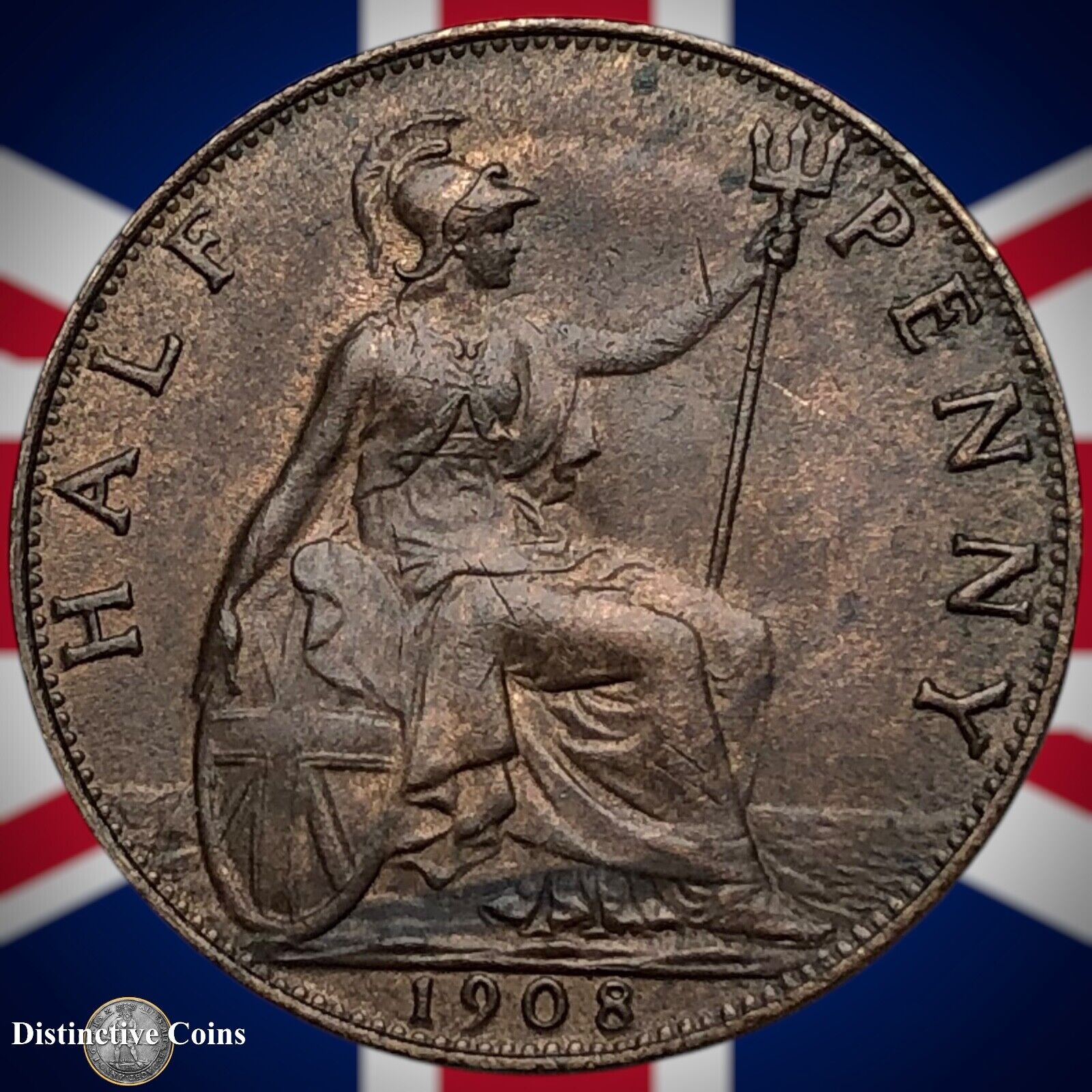 Great Britain 1908 Half Penny 1/2d GB5825