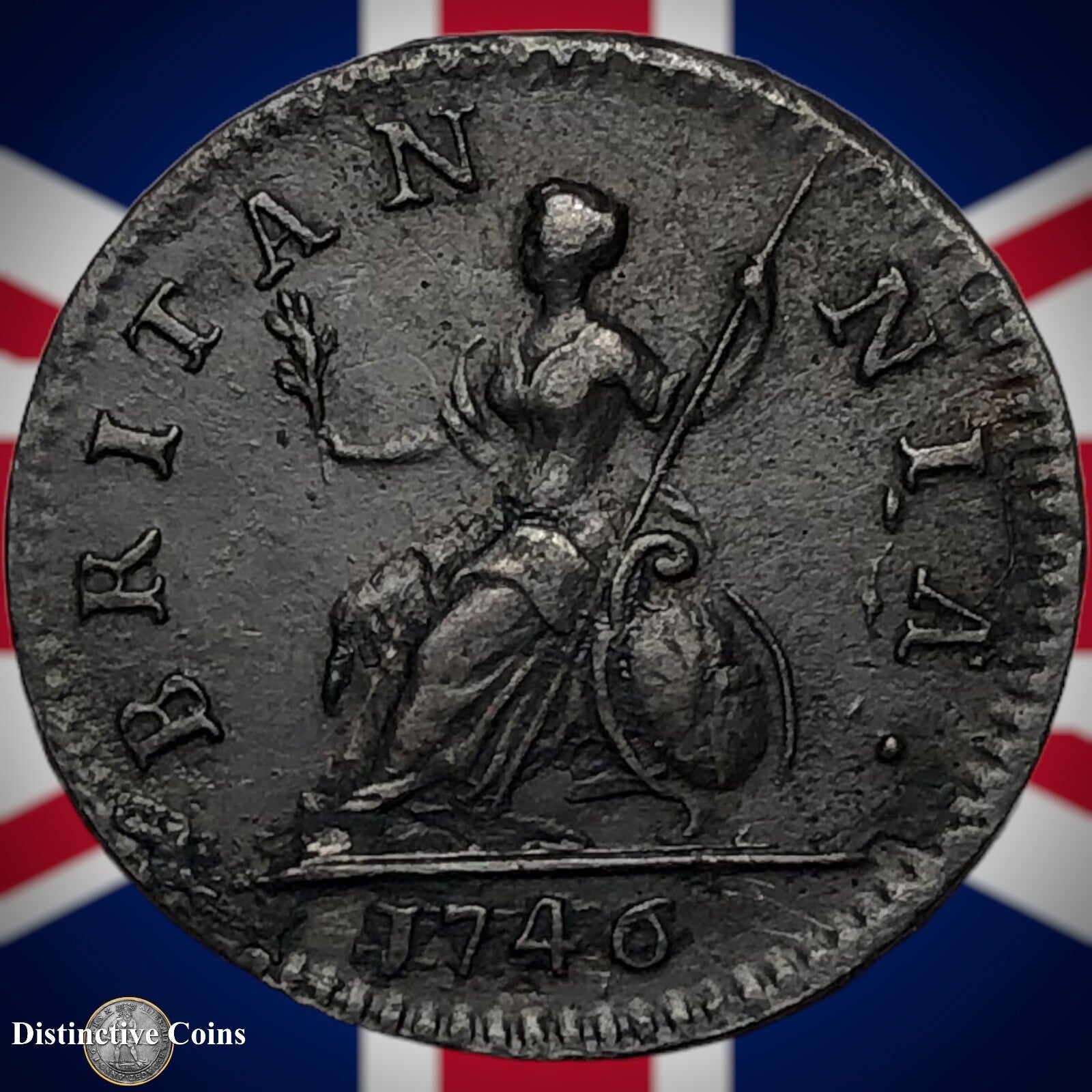 Great Britain 1746 Farthing 1/4d GB3169