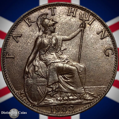 Great Britain 1902 Farthing 1/4d GB4517