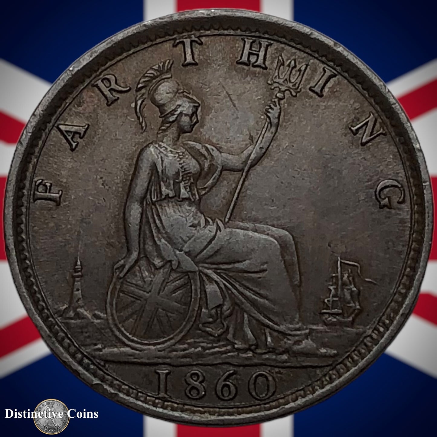 Great Britain 1860 Farthing 1/4d GB3476