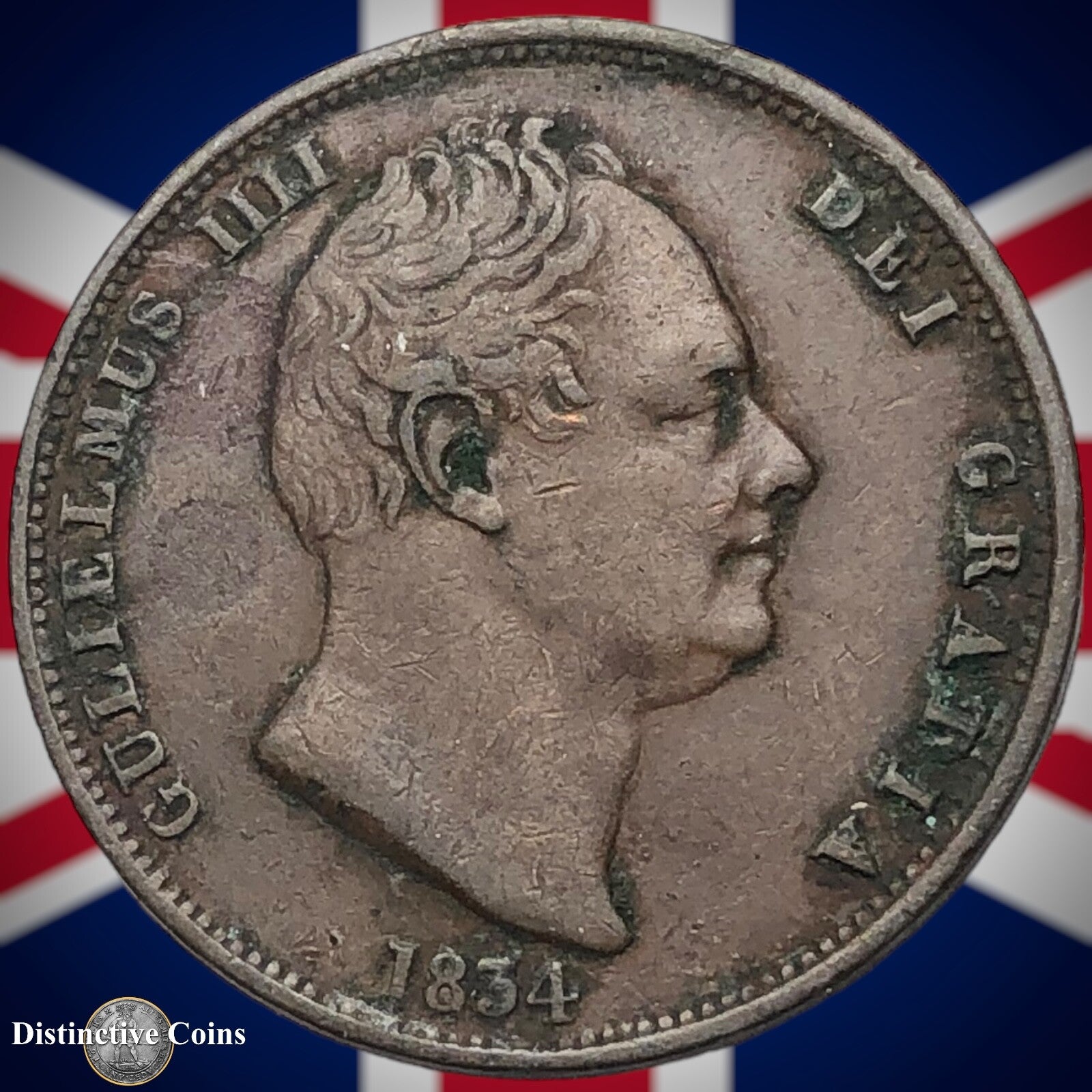 Great Britain 1834 Half Penny 1/2d GB5227