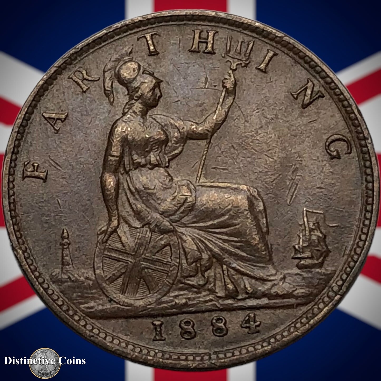 Great Britain 1884 Farthing 1/4d GB4081