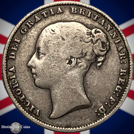 Great Britain 1865 British One Shilling GB0280