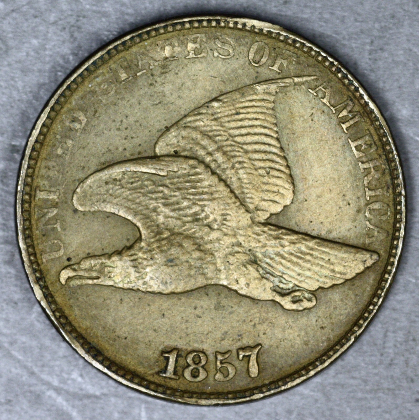 US 1857 Flying Eagle Penny Better Grade Old Wipe  A3316