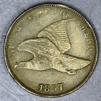US 1857 Flying Eagle Penny Better Grade Old Wipe  A3316