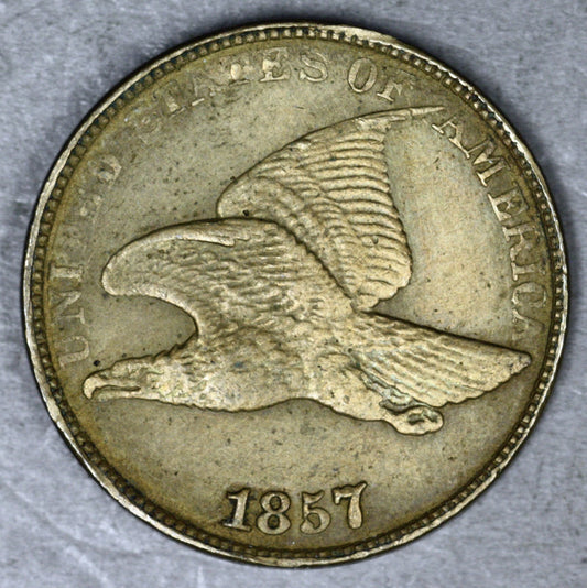 US 1857 Flying Eagle Penny Better Grade Old Wipe  A3316