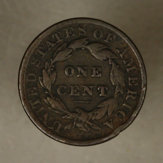 1833 Large Cent Bent