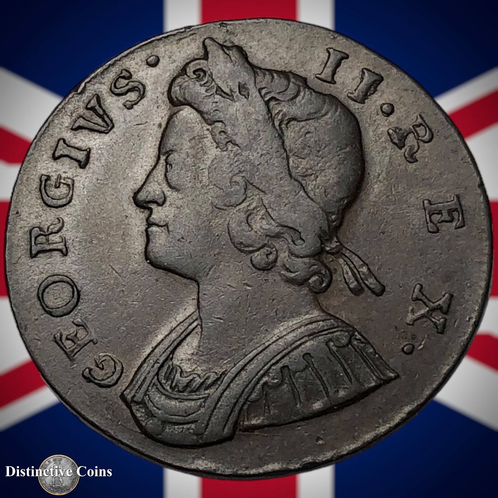 Great Britain 1737 Half Penny 1/2d GB5069