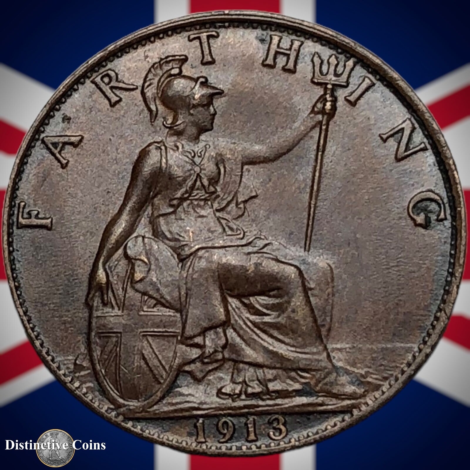 Great Britain 1913 Farthing 1/4d GB4662