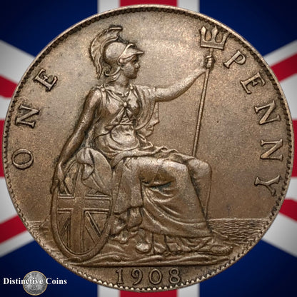 Great Britain 1908 Penny 1d GB6707