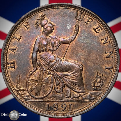 Great Britain 1891 Half Penny 1/2d GB5696