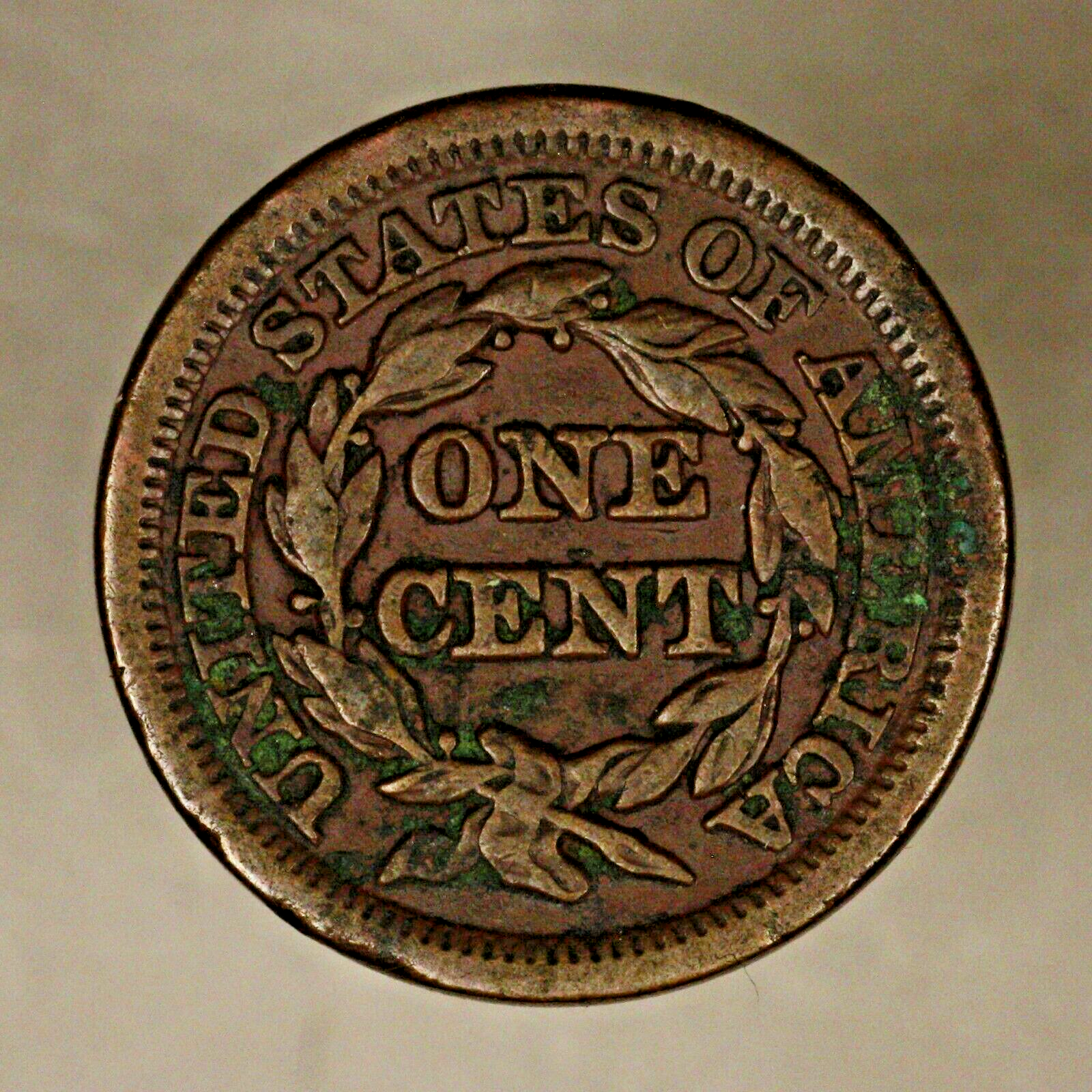 Large Cent 1847 Porous Reverse Spot