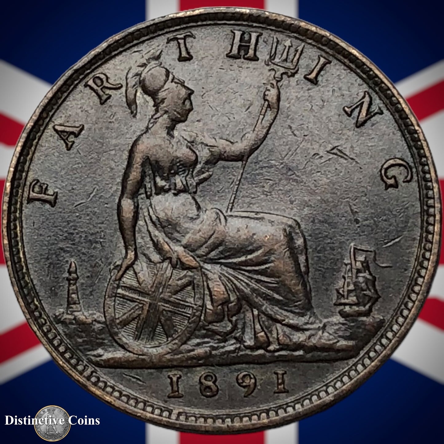 Great Britain 1891 Farthing 1/4d GB4300
