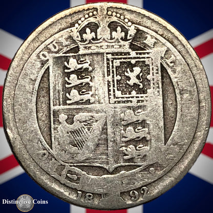 Great Britain 1892 British One Shilling GB0589